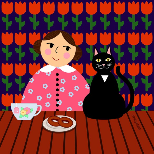 tea and cat